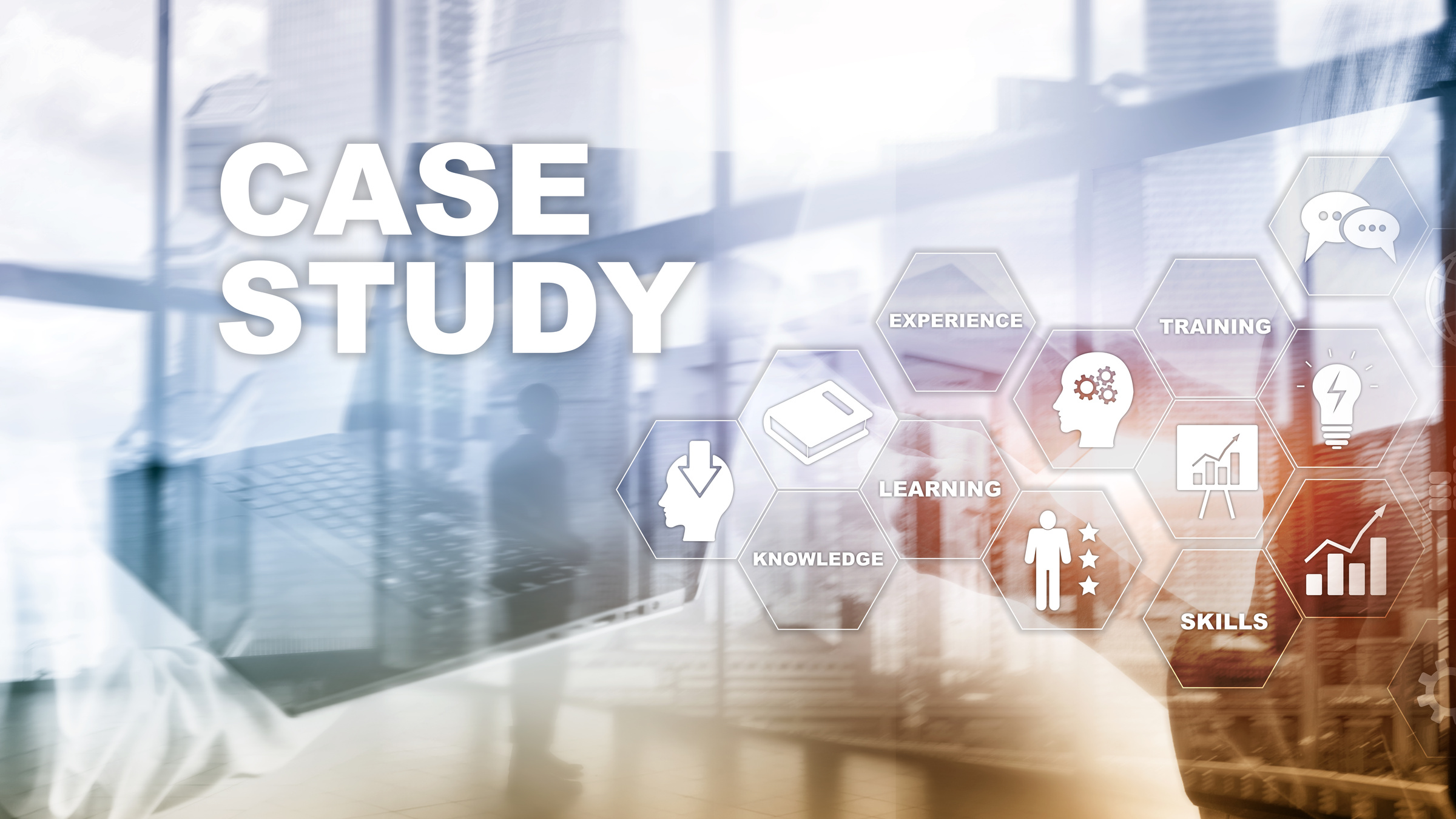 Case Study. Business, internet and tehcnology concept.
